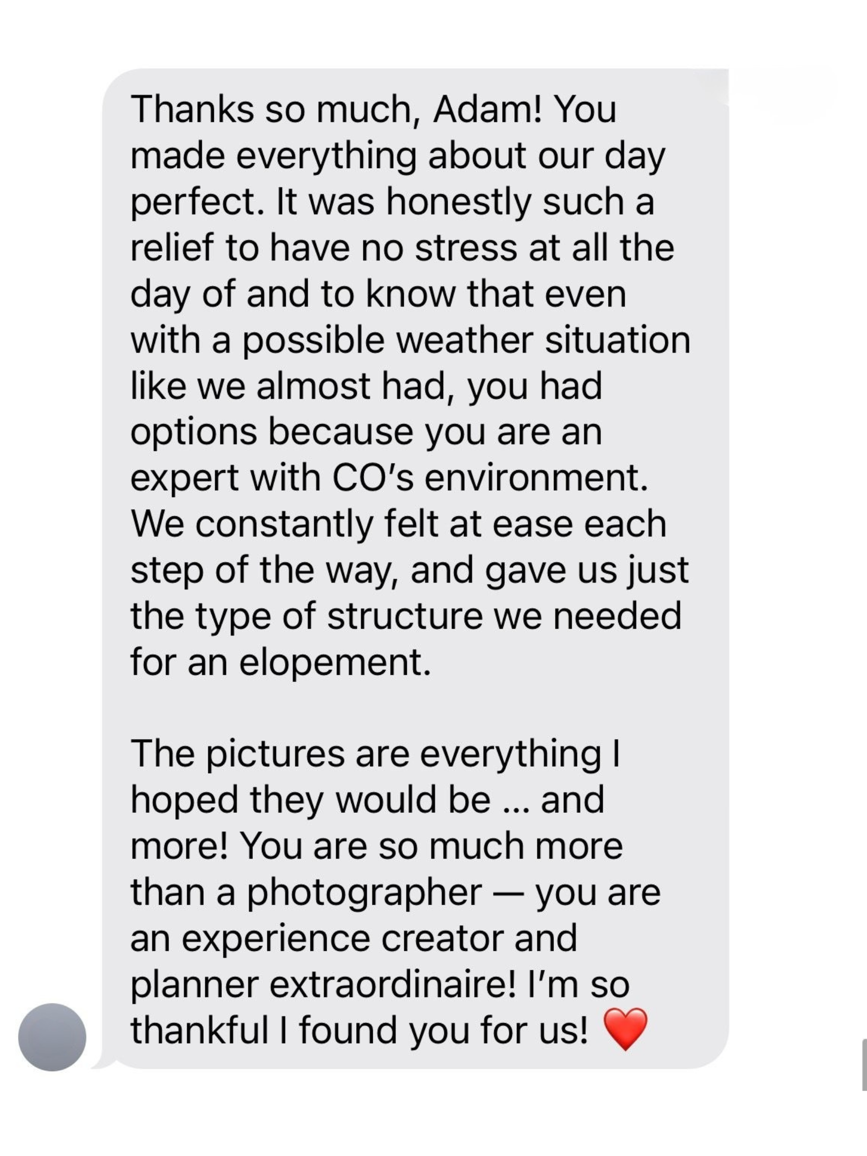 screenshot of happy clients 